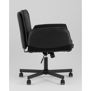 Кресло офисное TopChairs Foldo с откидными подлокотниками черное