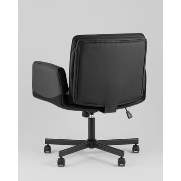 Кресло офисное TopChairs Foldo с откидными подлокотниками черное