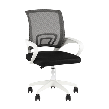 Кресло офисное TopChairs Simple SN черный пластик белый