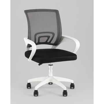 Кресло офисное TopChairs Simple SN черный пластик белый