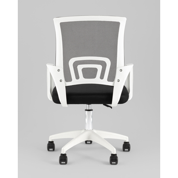 Кресло офисное TopChairs Simple SN черный пластик белый