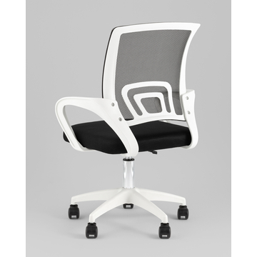 Кресло офисное TopChairs Simple SN черный пластик белый