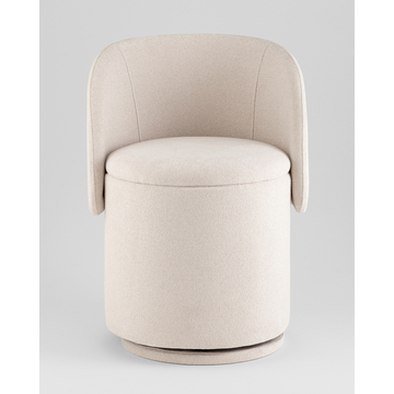 Пуф-трансформер Таунсвилл вращающийся с ящиком букле молочный