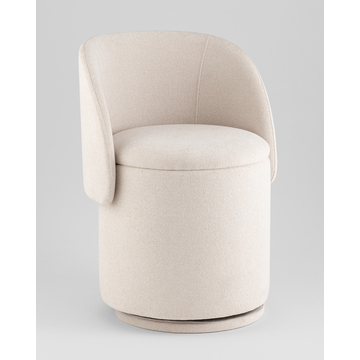 Пуф-трансформер Таунсвилл вращающийся с ящиком букле молочный