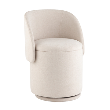 Пуф-трансформер Таунсвилл вращающийся с ящиком букле молочный