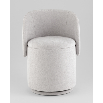Пуф-трансформер Таунсвилл вращающийся с ящиком букле светло-серый