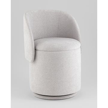 Пуф-трансформер Таунсвилл вращающийся с ящиком букле светло-серый