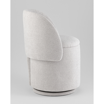 Пуф-трансформер Таунсвилл вращающийся с ящиком букле светло-серый