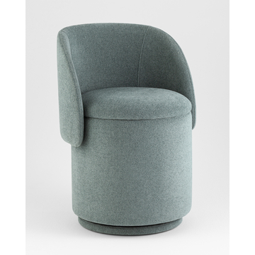 Пуф-трансформер Таунсвилл вращающийся с ящиком букле зеленый