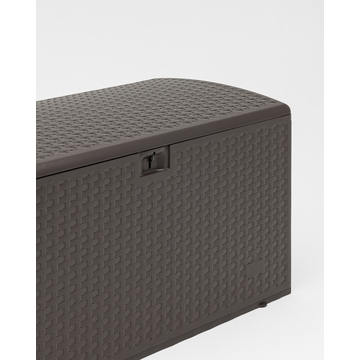 Стол-сундук пластик коричневый 122*60 см 375л