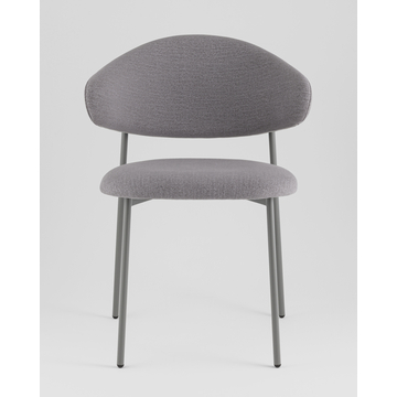 Стул Evan велюр серый каркас серый