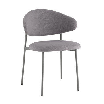 Стул Evan велюр серый каркас серый