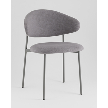 Стул Evan велюр серый каркас серый