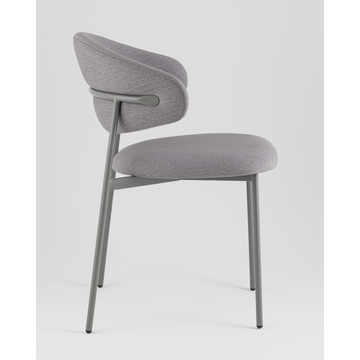 Стул Evan велюр серый каркас серый