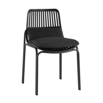 Стул Louran с подушкой чёрный