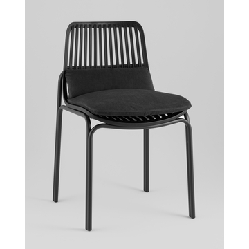 Стул Louran с подушкой чёрный