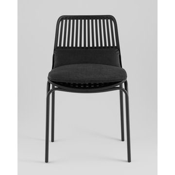 Стул Louran с подушкой чёрный 2 шт.