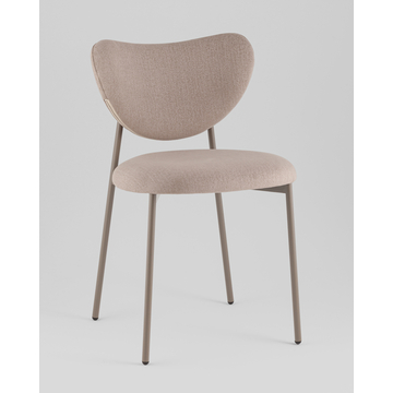 Стул Rina велюр бежевый каркас бежево-серый