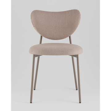 Стул Rina велюр бежевый каркас бежево-серый