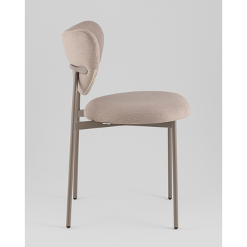 Стул Rina велюр бежевый каркас бежево-серый