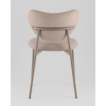 Стул Rina велюр бежевый каркас бежево-серый