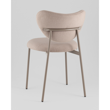 Стул Rina велюр бежевый каркас бежево-серый