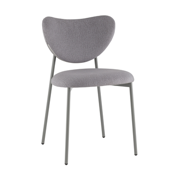 Стул Rina велюр серый каркас серый