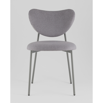 Стул Rina велюр серый каркас серый