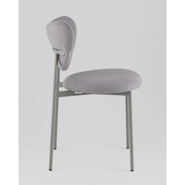 Стул Rina велюр серый каркас серый