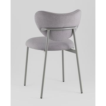 Стул Rina велюр серый каркас серый