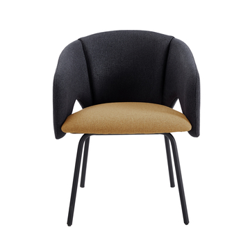 Стул обеденный Afrida рогожка тёмно-синий горчичный