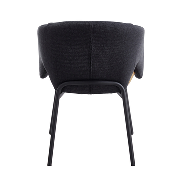 Стул обеденный Afrida рогожка тёмно-синий горчичный