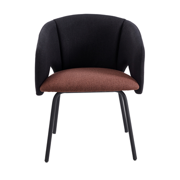 Стул обеденный Afrida рогожка черный бордо