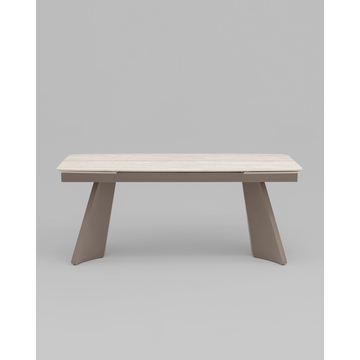 Стол обеденный Eliora 180-260х90 см серый травертин керамика