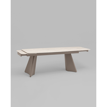 Стол обеденный Eliora 180-260х90 см серый травертин керамика