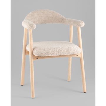 Стул обеденный Shredo бежевый шенилл светлое дерево 2 шт.