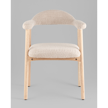 Стул обеденный Shredo бежевый шенилл светлое дерево 2 шт.