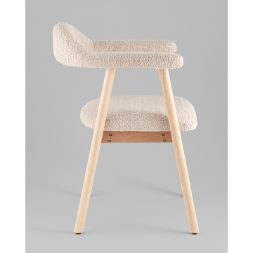 Стул обеденный Shredo бежевый шенилл светлое дерево 2 шт.
