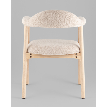 Стул обеденный Shredo бежевый шенилл светлое дерево 2 шт.