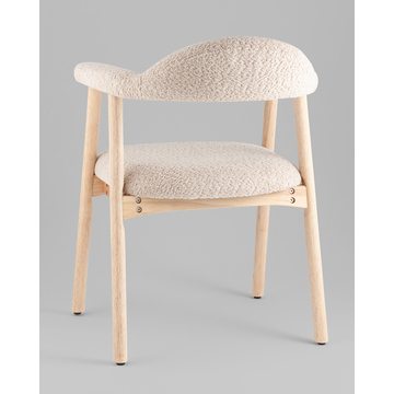 Стул обеденный Shredo бежевый шенилл светлое дерево 2 шт.