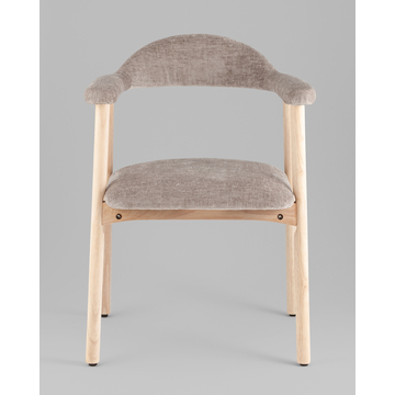 Стул обеденный Shredo серый шенилл светлое дерево 2 шт.