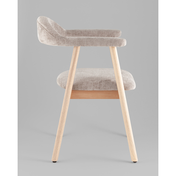 Стул обеденный Shredo серый шенилл светлое дерево 2 шт.