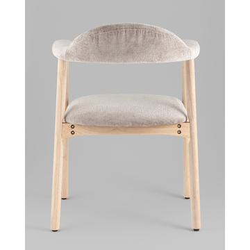 Стул обеденный Shredo серый шенилл светлое дерево 2 шт.