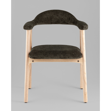 Стул обеденный Shredo темно-зеленый шенилл светлое дерево 2 шт.