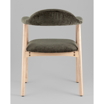 Стул обеденный Shredo темно-зеленый шенилл светлое дерево 2 шт.