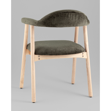 Стул обеденный Shredo темно-зеленый шенилл светлое дерево 2 шт.