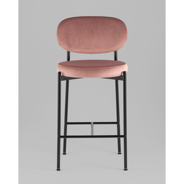 Стул полубарный Бриф VD велюр пыльно-розовый