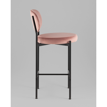 Стул полубарный Бриф VD велюр пыльно-розовый