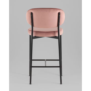 Стул полубарный Бриф VD велюр пыльно-розовый