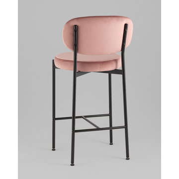 Стул полубарный Бриф VD велюр пыльно-розовый